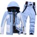 New Ski Suit Set Windproof Waterproof Breathable Snowboard Jacket Pants Outdoor Thickened Warm Double Board Unisex_desvips.com