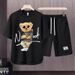 summer luxury set men's short sved set fi fashion casual shorts sportswe en's tshirt+shorts two piece set_desvips.com
