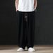 Men's Summer Loose-fitting Linen With A Drapey Feel, Wide-leg Casual Trousers, New Chinese-style Large-size Cotton-linen_desvips.com