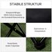 Campingstuhl Faltbarer Gartenstuhl Mit Seitentasche, Stahlbeine, Klappsessel Mit Tragetasche Für Pool, Strand, Oxford, Schwarz_desvips.com