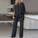 Women's Clothing hot-selling new European and American fashion solid color loose casual irregular suit_desvips.com