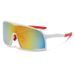 Sports Eyewears Fashion Cycling Glasses Outdoor Sports Glasses One Piece Large Frame Sunglasses Colorful Reflective Mercury Sunglasses_desvips.com