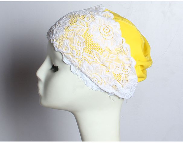 Directly From The Manufacturer, Lace Women's Swim Cap, Adult Ladies' Waterproof, Loose, Comfortable, Non-restrictive PU_desvips.com