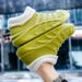 PVC Waterproof Velvet Removable Dual-purpose Men's Bag Heel Thermal Cotton Shoes Sports Platform Fashion Water Boots Work Rubber Shoes_desvips.com