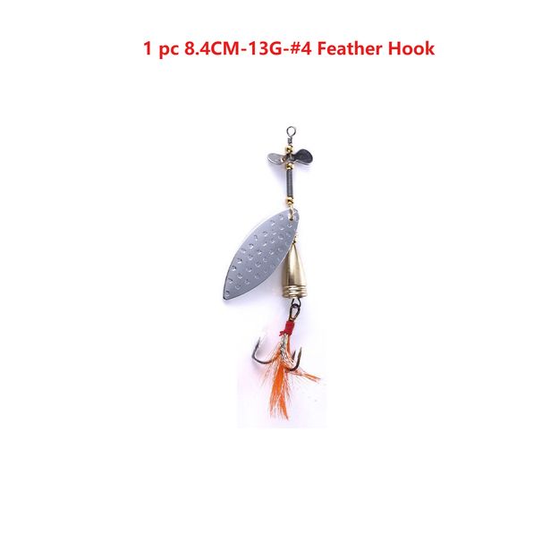 1 Pcs Double Sequin Metal Spoon Lure Spinner Fishing Lure Bass Baits Feather Hook Bass And Black Bass Artificial Lures_desvips.com