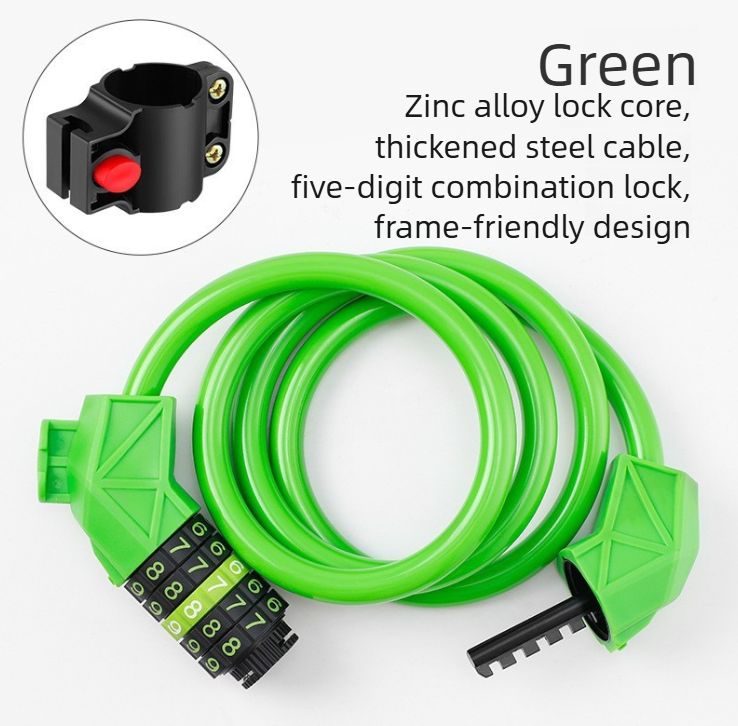 New Bicycle Combination Road Mountain Bike Rechargeable Tail Light Key Home Thickened Anti-theft Double Lock_desvips.com