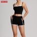 Cross-Border Color-Block Yoga Outfit Set Spring Summer Outerwear Stretchy Fitness Two-Piece Sports Camisole Tank_desvips.com