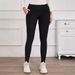 Fleece-Lined Thickened Smooth Lamb Wool Pocket Leggings For Women, High-Waisted Tight-Fitting Thermal Pants, New Autumn_desvips.com