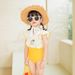 2025 Swimsuit Cherry Swimwear Young Girls And Toddlers, One-Piece Design For Girls, Korean Style_desvips.com