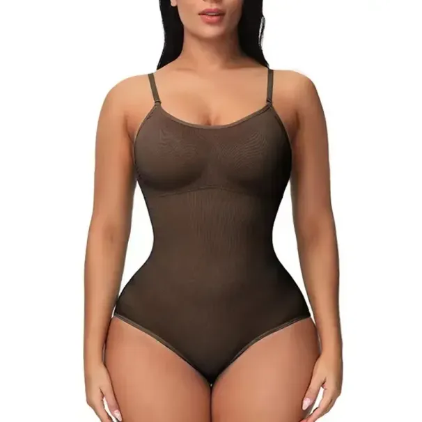 1 Piece Solid Seamless Brief Shaping Shapewe Bodysuit, Tummy Control Butt Lifting Slimmer Body Shaper, Women's_desvips.com