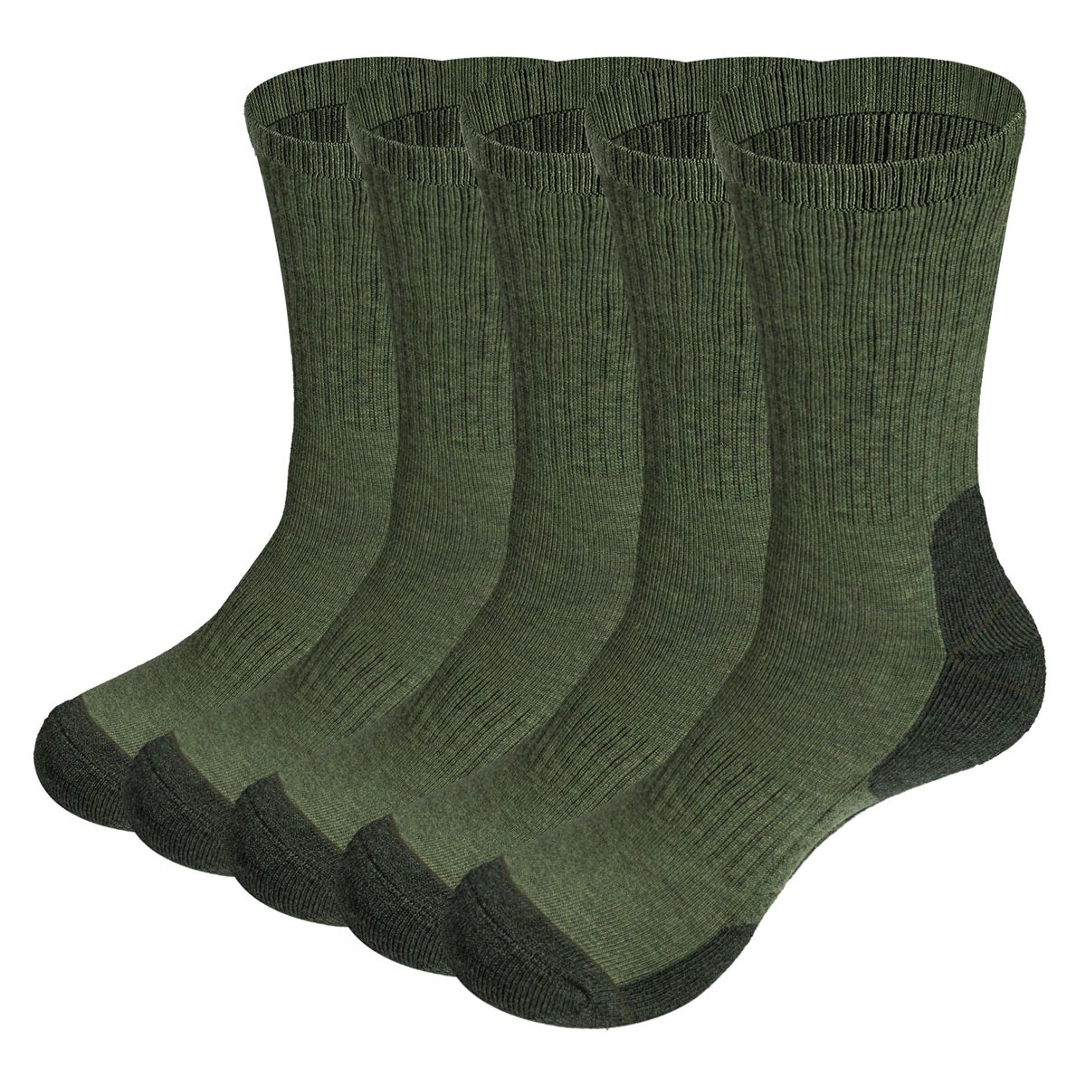 YUEDGE Mens Moisture Wicking Mid Calf Thermal Work Boot Sports Hiking Trekking Socks( 5 Pairs/Pack)_desvips.com