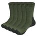 YUEDGE Mens Moisture Wicking Mid Calf Thermal Work Boot Sports Hiking Trekking Socks( 5 Pairs/Pack)_desvips.com