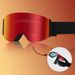 BOLLFO Smart Color-Changing Magnetic Flip Ski Goggles Double-Layer Anti-Fog Protective Glasses For Men And Women Winter Mountaineering Snow Goggles_desvips.com