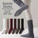 Women's Long Yoga Socks Non-Slip Pilates Fitness Slouch Socks Thickened Calf Autumn Winter Fitness & Body Building_desvips.com