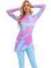 3 Piece Muslim Swimsuit Printed Conservative Beach Swimsuit + Chest Pad + Apron Scarf Separate_desvips.com