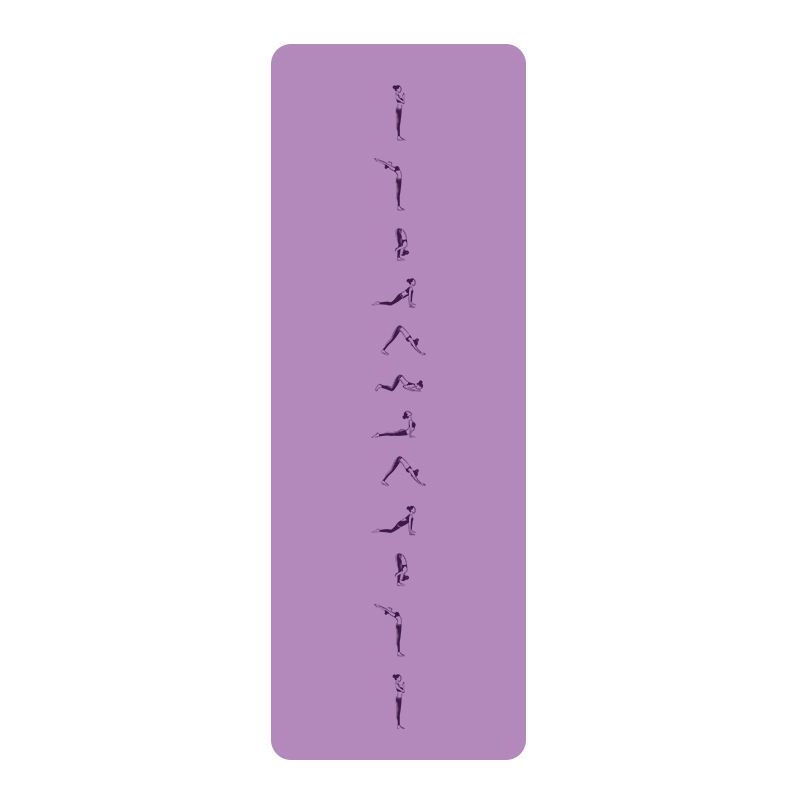 Sun Salutation Version PU Natural Rubber Yoga Mat Non Slip Sports Fitness Mat Posture Line Home Thickened Tyrant Mat_desvips.com