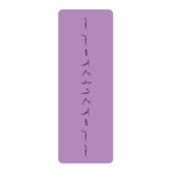 Sun Salutation Version PU Natural Rubber Yoga Mat Non Slip Sports Fitness Mat Posture Line Home Thickened Tyrant Mat_desvips.com
