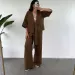 Spring New Fashionable Elegant Women's Outfit Casual Versatile Cardigan And Long Pants Two-Piece Set_desvips.com