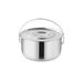 Stainless Steel Camping Cookware Set - Portable Outdoor Cooking Pot With Hanging Handle Includes Water Boiler & Frying Pan_desvips.com