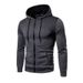 Polka Dot Autumn Winter New Men's Casual Cardigan Hooded Sweatshirt Printed Youth Jacket_desvips.com