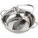 Heavy-Duty Stainless Steel Hot Pot With Lid - Dual-Soup Design For Induction Cooktops & Gas Stoves Includes Handles & Gift Box_desvips.com