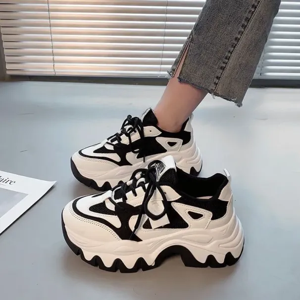 Women Sneakers Sports Clunky Shoes Comfort Heighten Fashion Hot Sale Free Shipping_desvips.com