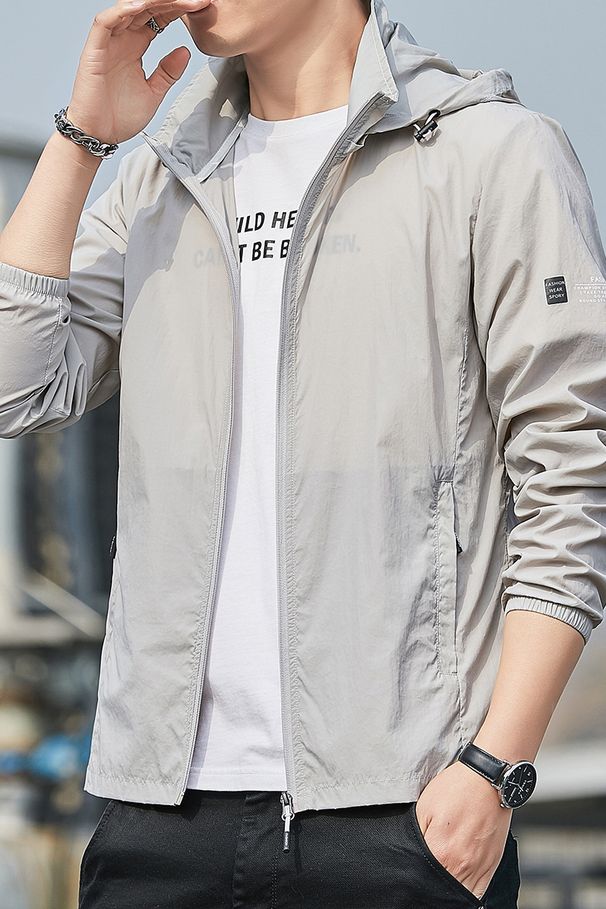 Men's Lightweight Breathable Sun Protection Clothing For Outdoor Sports Fishing, Summer Thin Skin Jacket, Loose And_desvips.com