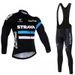 New speed down clothing cycling clothing spring and autumn thin breathable Tour de France team version of long-sleeved suspenders set factory_desvips.com