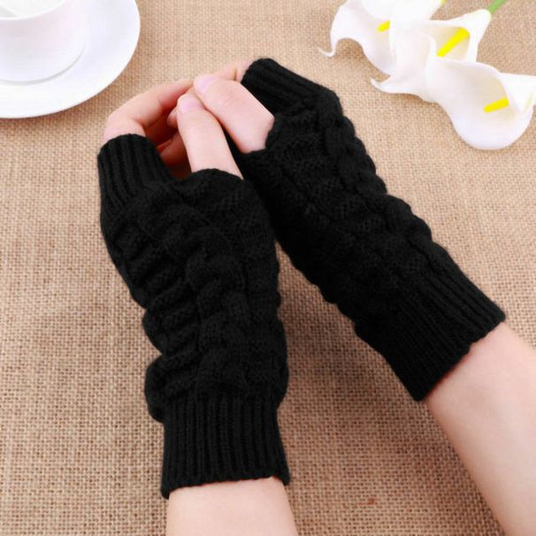 HalfFingerGlovesforWomenWinterSoftWarmWoolKnittingArmShortWarmFingerlessMittensHandschoenenUnisexGuantes_desvips.com