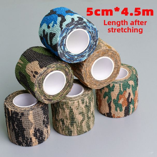Outdoor Camouflage Self Adhesive Tape Elastic Straps Camouflage Fabric Sports Protective Gear for Wrist Ankle Finger Compression_desvips.com