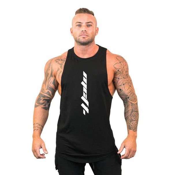 Men's Running Vests Summer Cotton Bodybuilding Stringer Tank Tops Fitness Sleeveless T-Shirts Y Back Muscle Shirt Gym_desvips.com