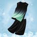 Sports Suit Men Summer Men's Leisure Suit Printed Gradient Loose Two Piece Suit Breathable Quick Drying Vest Shorts Men_desvips.com
