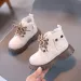 Kids PU Leather Fashion Winter Children's Boys Girls Anti Slip Happysteps Toddler Short Snow Boots Sizes US1C-US13C_desvips.com