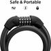 ROCKBROS bicycle lock cable lock combination lock+security cable steel MTB_desvips.com