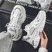 Men's Summer Breathable New Style Trend All-match Youth Sports Leisure Thick Bottom Heightening Little White Dad Shoes_desvips.com