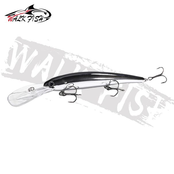 WALK FISH Deep Walleye Trolling Fishing Lure Wobbler 12cm 20g Floating Crankbait Minnow Bass Pike Bait Depth 0-6m Fishing Tackle_desvips.com