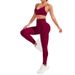 Seamless Stretch Yoga Outfit Autumn Winter Peach Hip Long Pants Outerwear Sexy Camisole Sports Set For Women_desvips.com