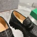 Women Sliding Sleeve With Thick Sole Lug Loafer Designer Smooth Leather Round Toes Career Related Functions Comfortable_desvips.com