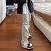 001 American Style Outdoor Fleece-Lined Cargo Winter New Work Diagonal Cut Casual Long Pants Men's Fashion_desvips.com