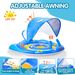 Inflatable Baby Sunshade Seat Ring With Sunshade Swimming Pool Water Lying Circle Swimming Swimming Circle_desvips.com