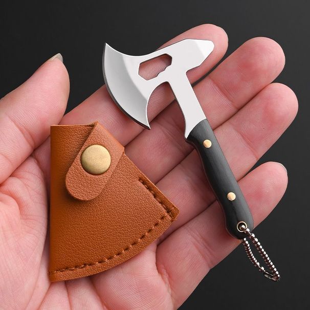 Portable Multifunctional Stainless Steel Keychain EDC Tool, New Black Axe, Box Cutter, And Courier Knife_desvips.com