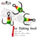 WALK FISH Winter Ice Fishing Hook Size 10# Winter Fish Treble Hooks Hard Bait Spoons Artificial Lure Fishhook Fishing Tackle_desvips.com