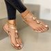Summer new casual flat toe beach plus-size sandals_desvips.com
