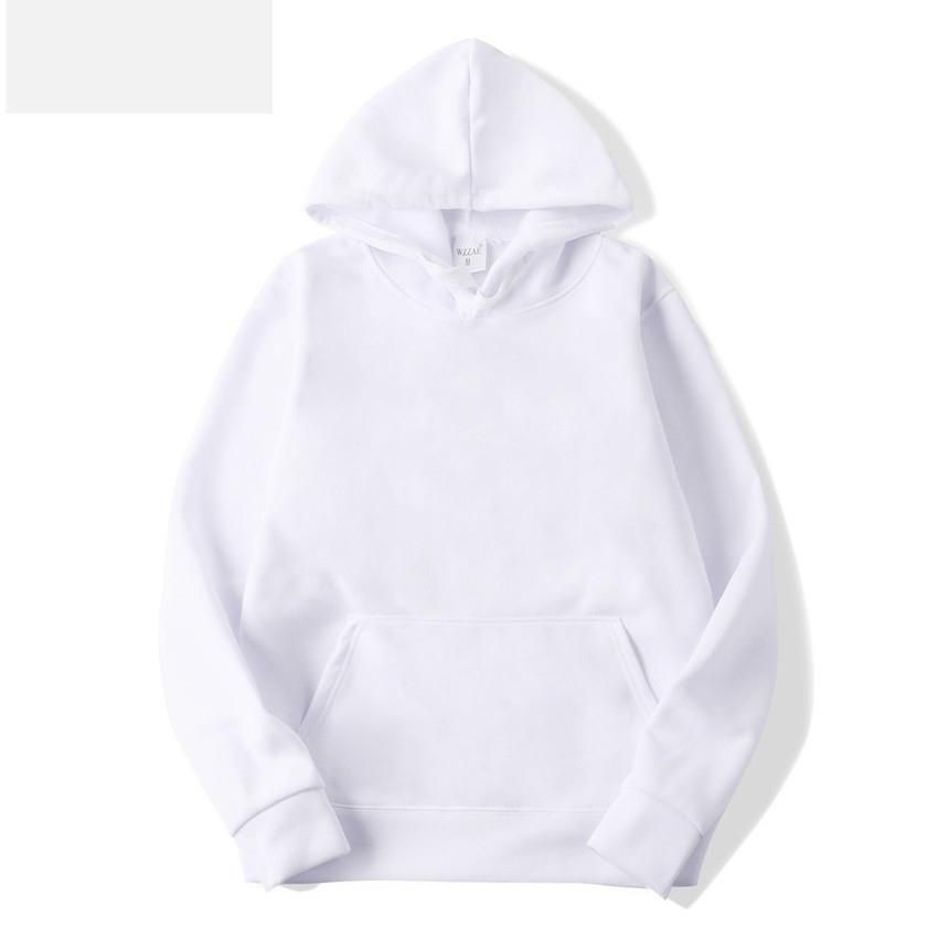 Men's And Women's Solid Color Fleece Hooded Sweatshirt Blank Embroidery Cultural Shirt For Making Hoodies_desvips.com