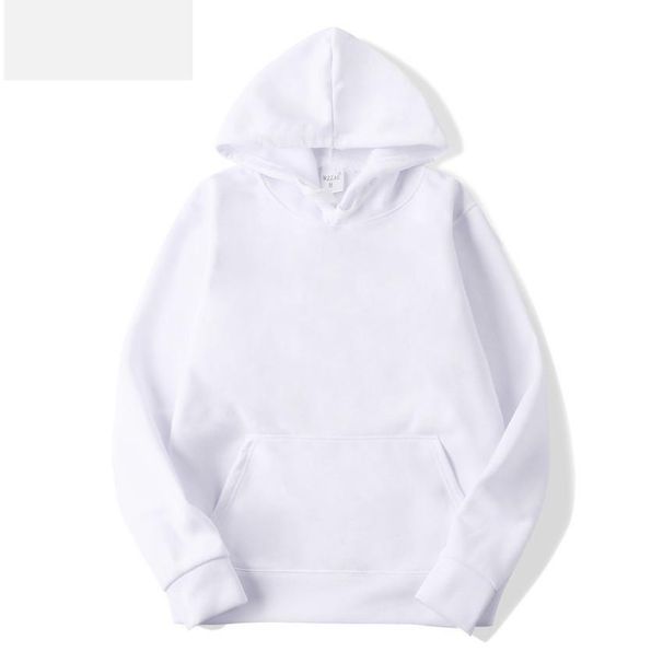 Men's And Women's Solid Color Fleece Hooded Sweatshirt Blank Embroidery Cultural Shirt For Making Hoodies_desvips.com