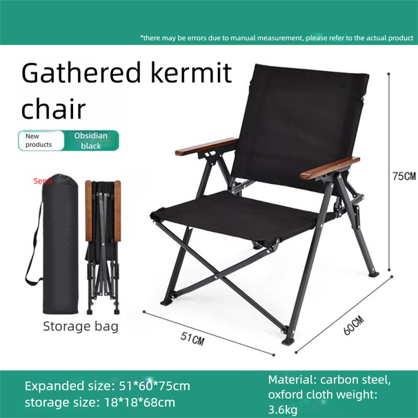 Yanggongzi Portable Outdoor Folding Camping Picnic Gathering Kermit Beach Fishing Chair One Piece Dropshipping_desvips.com