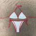Women's Swimsuit High-Quality Stylish Cute Rose Print Bowknot Bikini Set With Chest Pads_desvips.com