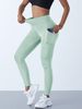 Women High Waist Elastic Workout Yoga Leggings Tummy Control With Side Pockets Pants Seamless Gym Fitness Sportswear Tights_desvips.com