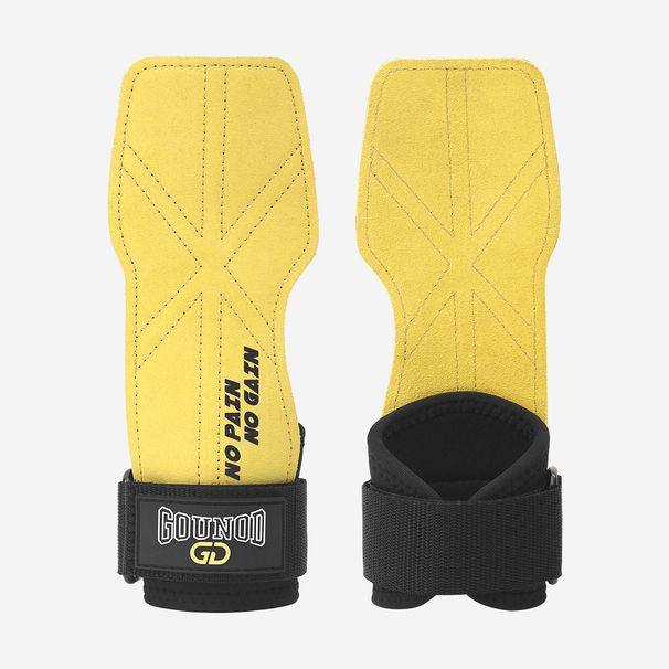 New Fitness Double Layer Thickened Leather Palm Guard Equipment Non Slip Wear Resistant Wrist Guard Hard Pull Power Belt_desvips.com