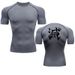Anime-style Men's Tight-fitting Round-neck Base Layer T-shirt, Breathable Quick-dry Clothing For Sports Training,_desvips.com